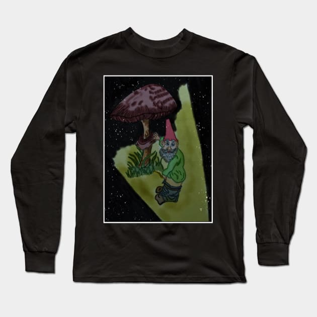 Caught Gnome Long Sleeve T-Shirt by Cassie’s Cryptid Land